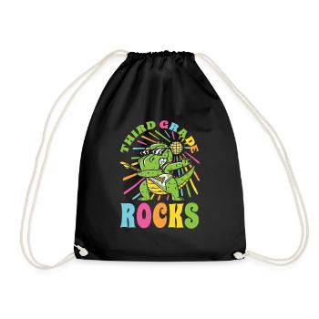 Third Grader Awesome Back to School Lifestyle Gesc - Turnbeutel - Schwarz - Vorne