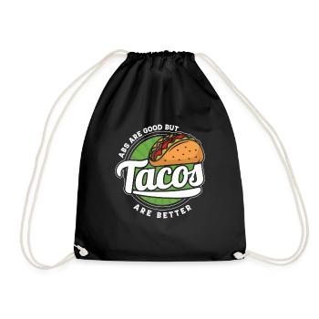 Mexikanische Tacos Lebensmittel Lifestyle Lebensmi - Turnbeutel - Schwarz - Vorne