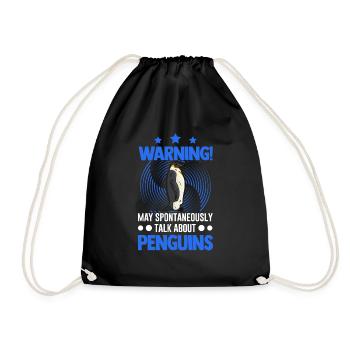 May spontaneously talk about Penguins - Turnbeutel - Schwarz - Vorne