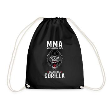 MMA Gorilla Mixed Martial Arts - Käfig frei - Turnbeutel - Schwarz - Vorne