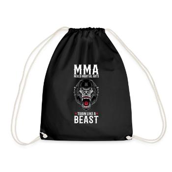 MMA Gorilla - Käfigkämpfer Freies Kämpfen - Turnbeutel - Schwarz - Vorne