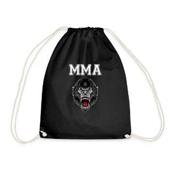 MMA Kämpfer Gorilla Gemischter Kampfsport - Turnbeutel - Schwarz - Vorne