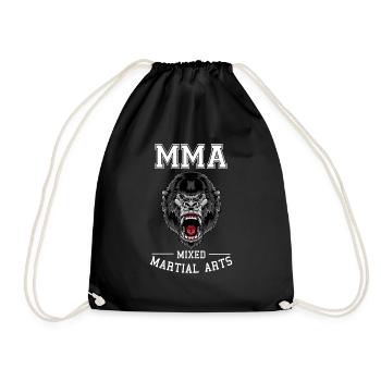 MMA-Gorilla - Turnbeutel - Schwarz - Vorne