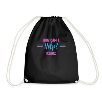 Miami Tech How Can I Help Francis Suarez - Drawstring Bag - black - Front