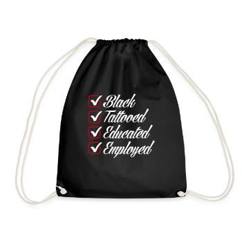 Melanin African American African American Woman - Drawstring Bag - black - Front