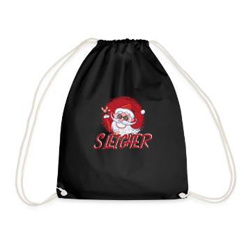 Traîneau Père Noël Drôle Joyeux Noël - Sac de sport léger - noir - Devant