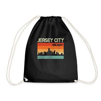 Jersey City New Jersey - Turnbeutel - Schwarz - Vorne