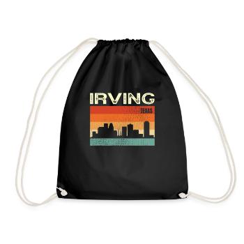 Irving Texas - Drawstring Bag - black - Front