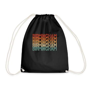 Birmingham, Alabama - Drawstring Bag - black - Front