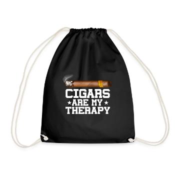 Les cigares sont ma thérapie Les fumeurs de cigares - Sac de sport léger - noir - Devant