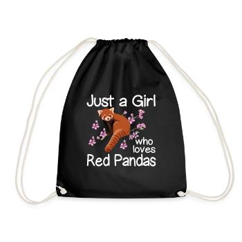 Just A Girl Who Loves Red Pandas - Drawstring Bag - black - Front