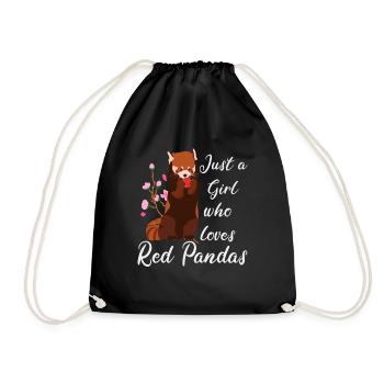 Just A Girl Who Loves Red Pandas - Drawstring Bag - black - Front
