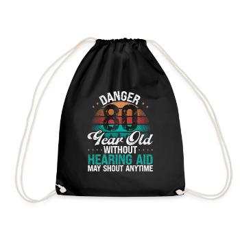 80 Birthday Idea Humor May Shout Funny 80 Year Old - Turnbeutel - Schwarz - Vorne