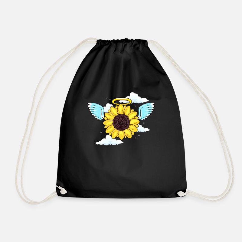 Angelcore Estética Girasol Ángel - Mochila saco - negro
