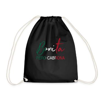 Bonita Pero Cabrona Women's Mexicana - Drawstring Bag - black - Front