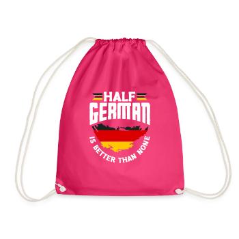 German Germany German Flag Half German Is Better - Turnbeutel - Fuchsia - Vorne