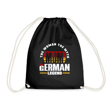 German Germany German Flag Mothers Day - Turnbeutel - Schwarz - Vorne