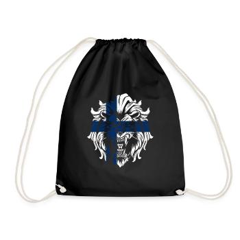 Finnland Löwen Flagge Finnische Flagge Geschenk - Turnbeutel - Schwarz - Vorne