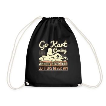 Go Kart Racing Distressed - Drawstring Bag - black - Front