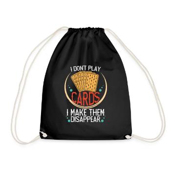 Im A Magician pick A Card - Drawstring Bag - black - Front