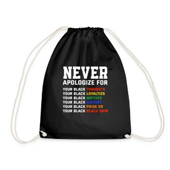 Melanin African American African American Woman - Drawstring Bag - black - Front