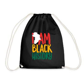 Melanin African American African American Woman - Drawstring Bag - black - Front