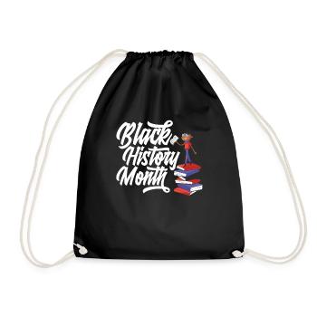 Melanin African American African American Woman - Drawstring Bag - black - Front