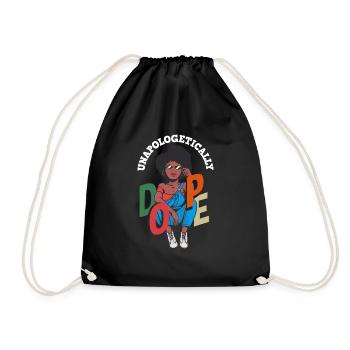 Melanin African American African American Woman - Drawstring Bag - black - Front
