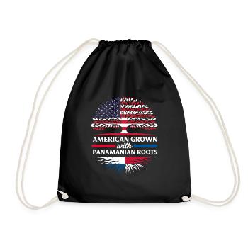 Lustiges Panama Panamaer Panamaerin Geschenk - Turnbeutel - Schwarz - Vorne