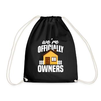 Homeowner Home Purchase Gift - Drawstring Bag - black - Front