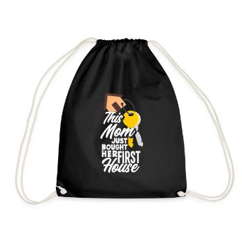Homeowner Home Purchase Gift - Drawstring Bag - black - Front