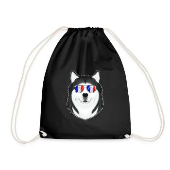 Husky France Sunglasses I French Flag - Turnbeutel - Schwarz - Vorne