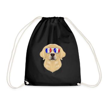 Labrador France Sunglasses I French Flag - Turnbeutel - Schwarz - Vorne
