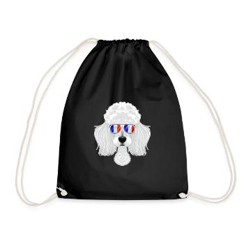 Poodle France Sunglasses I French Flag - Turnbeutel - Schwarz - Vorne
