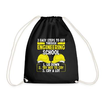 Engineering School Engineering Lab Engineers - Drawstring Bag - black - Front