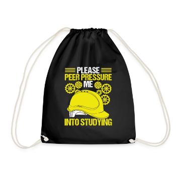 Engineering School Humor Funny Engineer Graduate - Drawstring Bag - black - Front