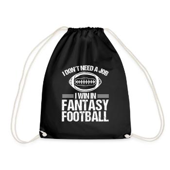 Fantasy Football Winner Je n’ai pas besoin d’un travail FunnyFan - Sac de sport léger - noir - Devant