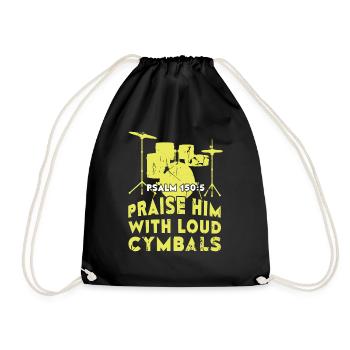Lord God Jesus Praise With Loud Cymbals Christian - Turnbeutel - Schwarz - Vorne