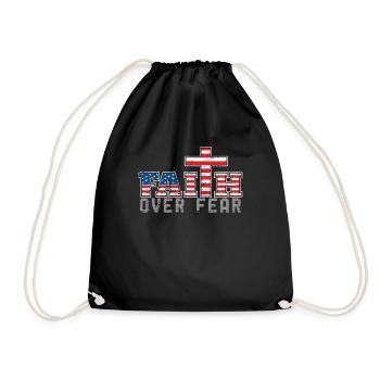 Seigneur Dieu Foi Sur la Peur Jésus Chrétien - Sac de sport léger - noir - Devant