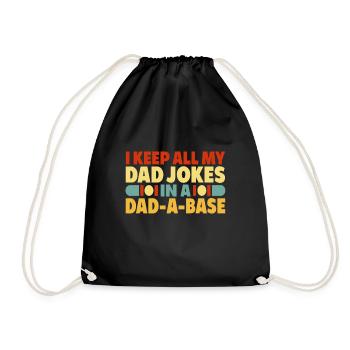 Ich Behalte Alle Meine Vater-Witze In Einem Tag - Turnbeutel - Schwarz - Vorne