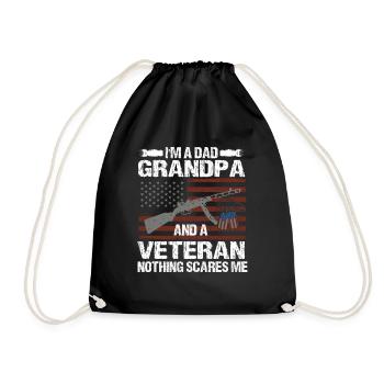 Je suis un père grand-père et une fête des pères expérimentée - Sac de sport léger - noir - Devant