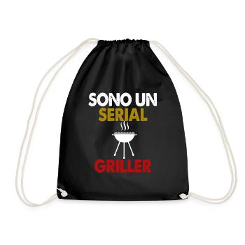 Sono Un Serial Griller - Drawstring Bag - black - Front