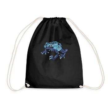 Pfeilgiftfrosch I Kröte Frosch Motiv für Amphibien - Turnbeutel - Schwarz - Vorne