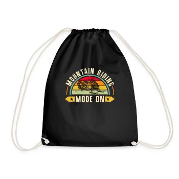 Snowmobile driver saying - Drawstring Bag - black - Front