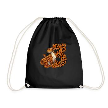 3 ans garçon anniversaire Jaguar - Sac de sport léger - noir - Devant