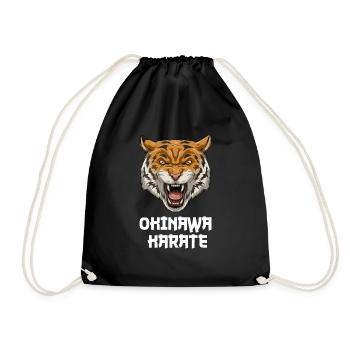 Okinawa Karate Angry Tiger - Karate Japanische - Turnbeutel - Schwarz - Vorne