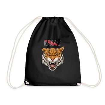 Karate Angry Tiger - MMA Karate Japanische - Turnbeutel - Schwarz - Vorne