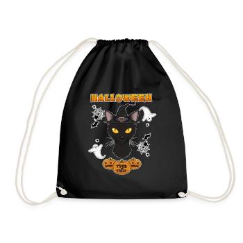 Bombay Cat Lover I Happy Halloween - Drawstring Bag - black - Front