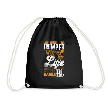 Trumpet Player B Flat Vintage - Drawstring Bag - black - Front
