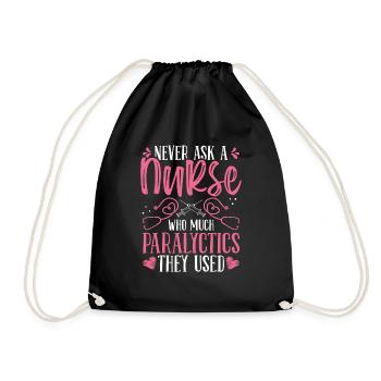 Emergency Room Nurse Triage Cardiac Nursing - Drawstring Bag - black - Front